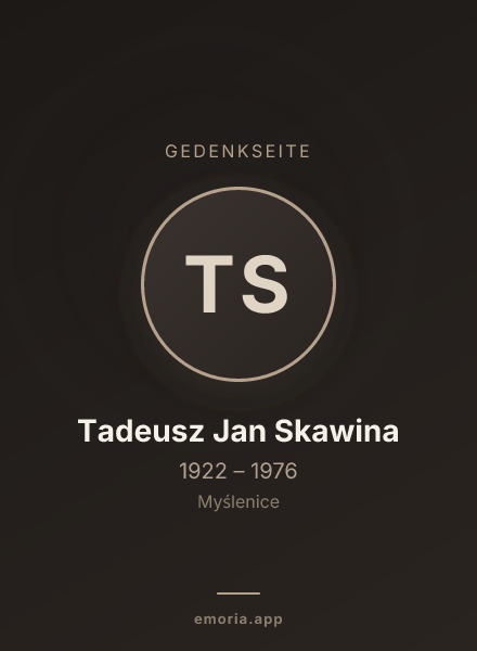Gedenkportrait von Tadeusz Jan Skawina