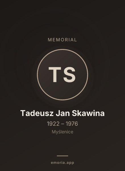 Memorial portrait of Tadeusz Jan Skawina