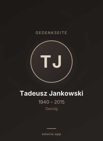 Gedenkportrait von Tadeusz Jankowski