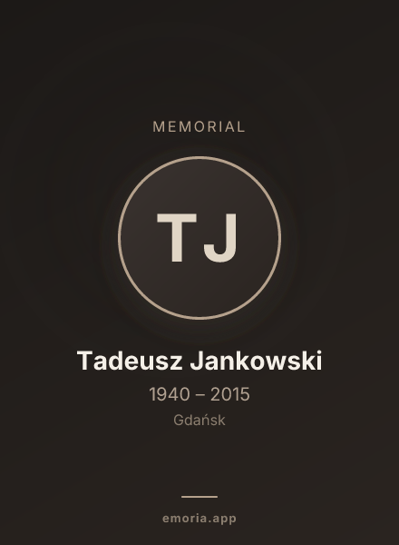Memorial portrait of Tadeusz Jankowski