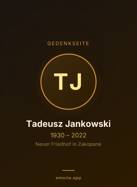Gedenkportrait von Tadeusz Jankowski