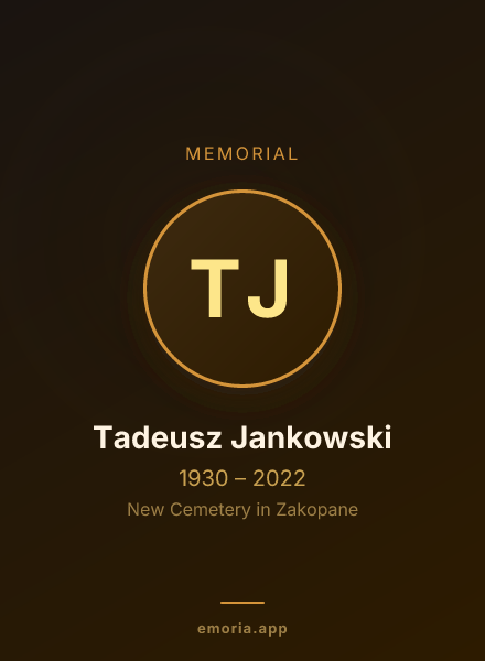 Memorial portrait of Tadeusz Jankowski