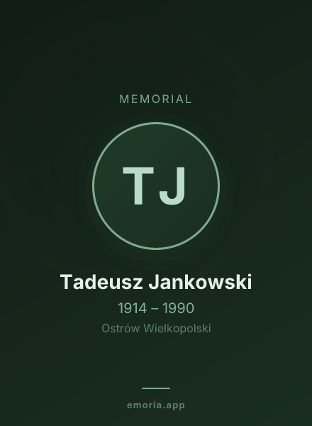 Memorial portrait of Tadeusz Jankowski