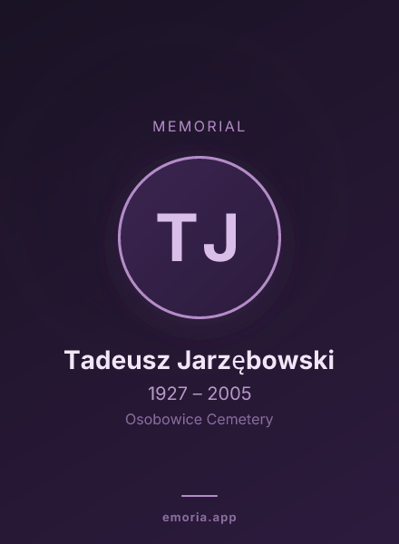 Memorial portrait of Tadeusz Jarzębowski