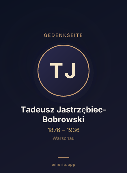 Gedenkportrait von Tadeusz Jastrzębiec-Bobrowski