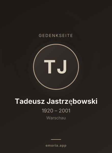 Gedenkportrait von Tadeusz Jastrzębowski
