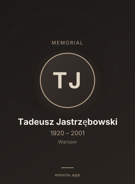 Memorial portrait of Tadeusz Jastrzębowski