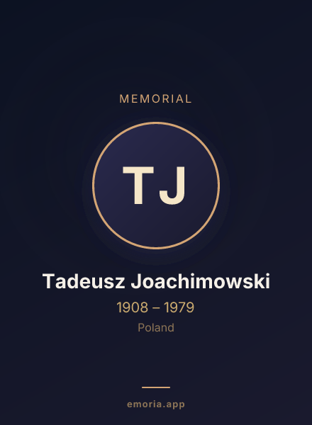 Memorial portrait of Tadeusz Joachimowski