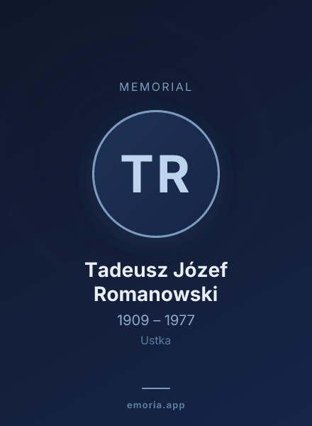Memorial portrait of Tadeusz Józef Romanowski