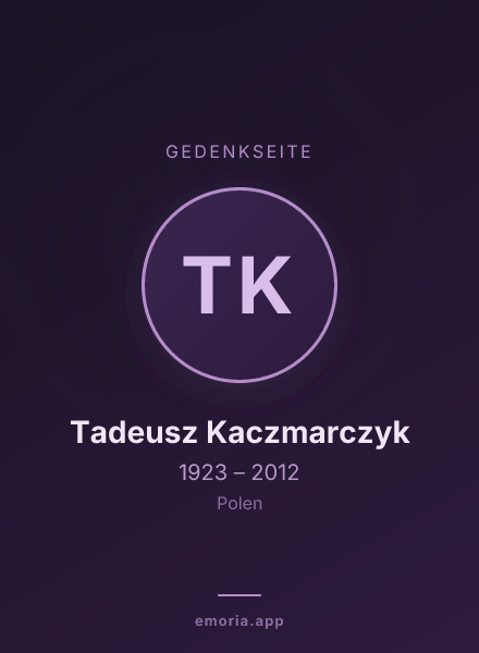 Gedenkportrait von Tadeusz Kaczmarczyk