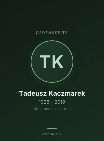 Gedenkportrait von Tadeusz Kaczmarek