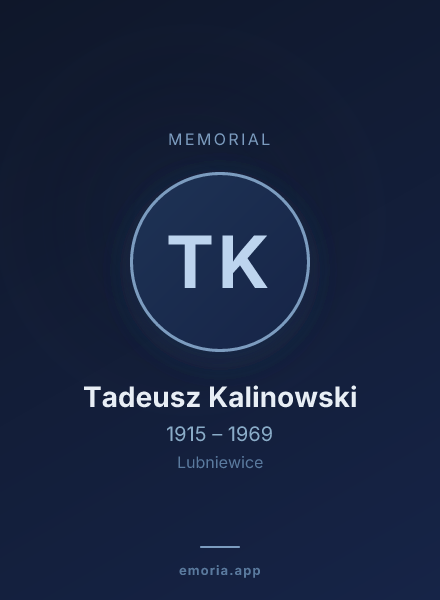 Memorial portrait of Tadeusz Kalinowski