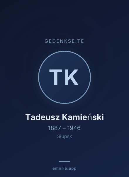 Gedenkportrait von Tadeusz Kamieński