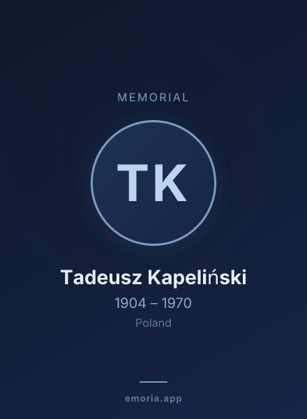 Memorial portrait of Tadeusz Kapeliński