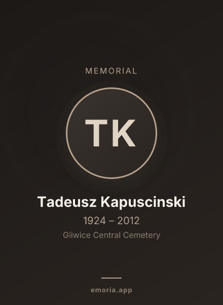 Memorial portrait of Tadeusz Kapuscinski