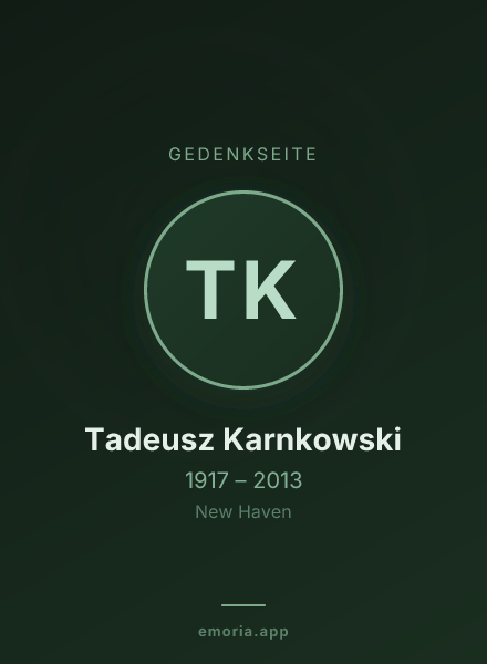 Gedenkportrait von Tadeusz Karnkowski