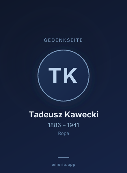 Gedenkportrait von Tadeusz Kawecki