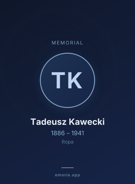 Memorial portrait of Tadeusz Kawecki