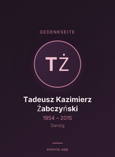 Gedenkportrait von Tadeusz Kazimierz Żabczyński