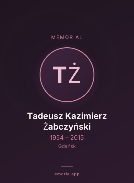 Memorial portrait of Tadeusz Kazimierz Żabczyński