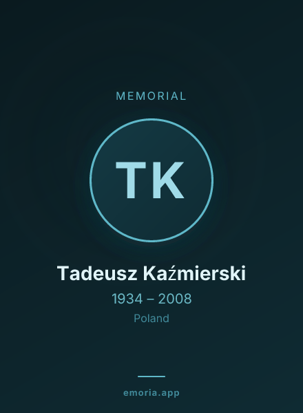 Memorial portrait of Tadeusz Kaźmierski