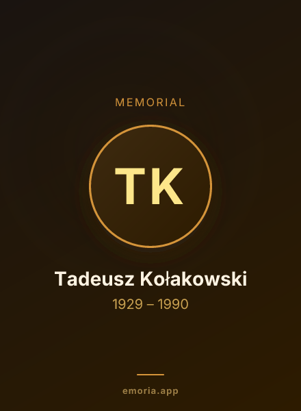 Memorial portrait of Tadeusz Kołakowski