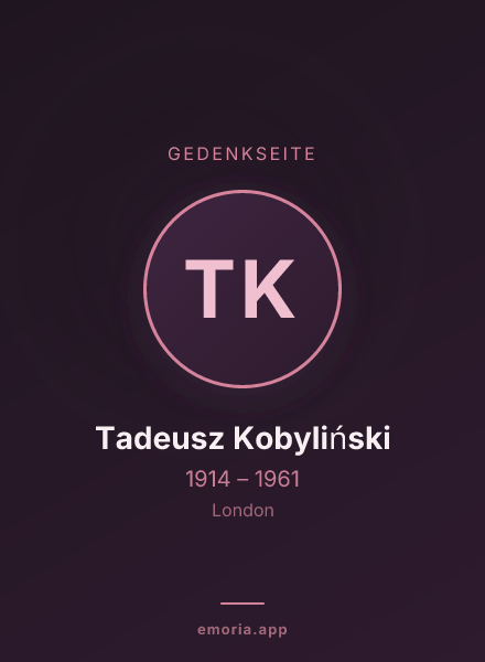 Gedenkportrait von Tadeusz Kobyliński
