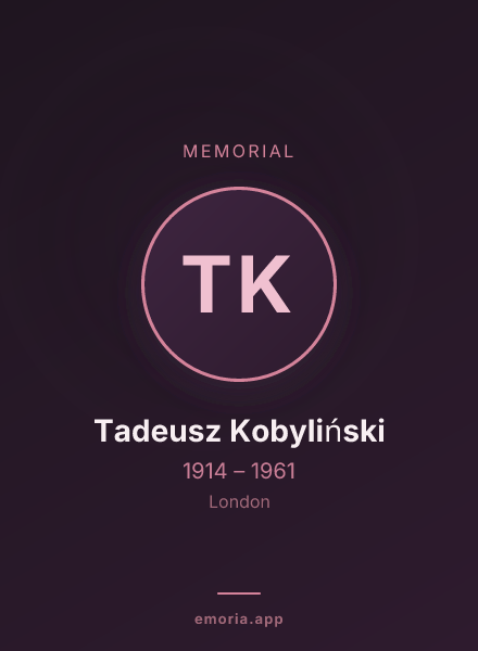 Memorial portrait of Tadeusz Kobyliński