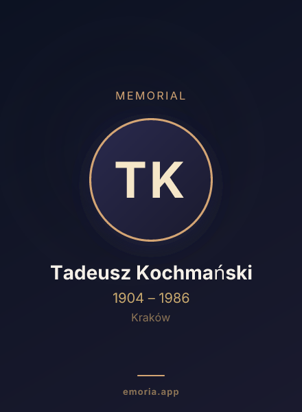 Memorial portrait of Tadeusz Kochmański