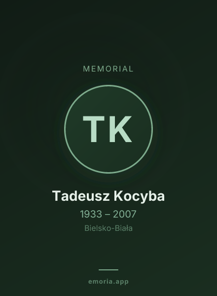 Memorial portrait of Tadeusz Kocyba