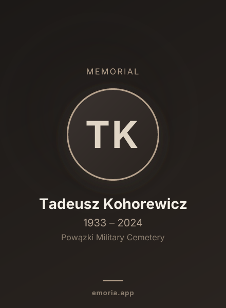 Memorial portrait of Tadeusz Kohorewicz
