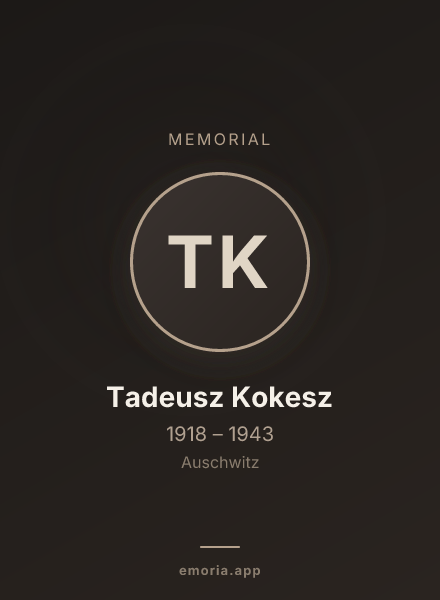 Memorial portrait of Tadeusz Kokesz