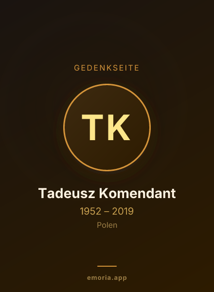 Gedenkportrait von Tadeusz Komendant