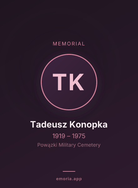 Memorial portrait of Tadeusz Konopka