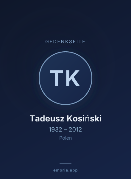 Gedenkportrait von Tadeusz Kosiński