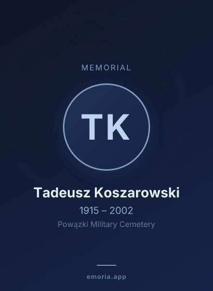 Memorial portrait of Tadeusz Koszarowski