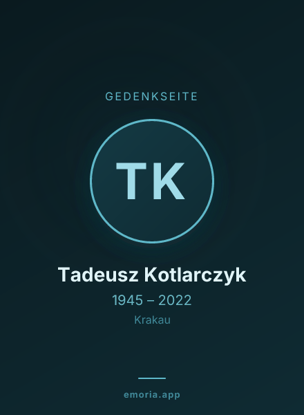 Gedenkportrait von Tadeusz Kotlarczyk