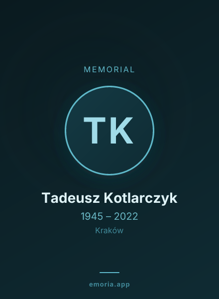 Memorial portrait of Tadeusz Kotlarczyk