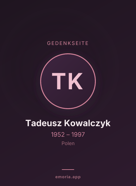 Gedenkportrait von Tadeusz Kowalczyk