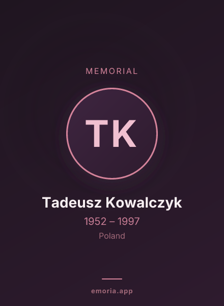 Memorial portrait of Tadeusz Kowalczyk