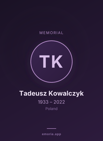 Memorial portrait of Tadeusz Kowalczyk