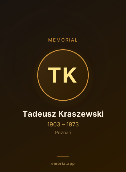 Memorial portrait of Tadeusz Kraszewski