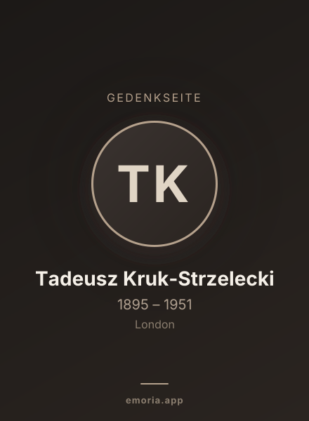 Gedenkportrait von Tadeusz Kruk-Strzelecki