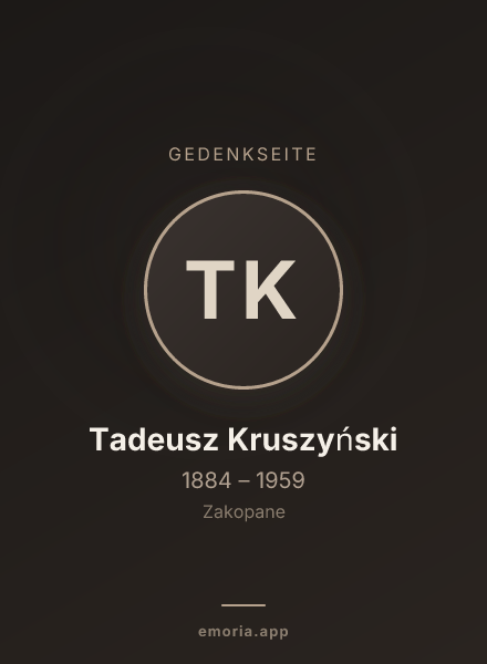 Gedenkportrait von Tadeusz Kruszyński