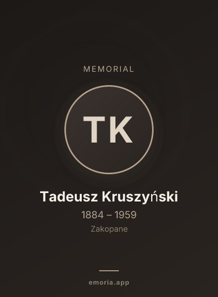Memorial portrait of Tadeusz Kruszyński