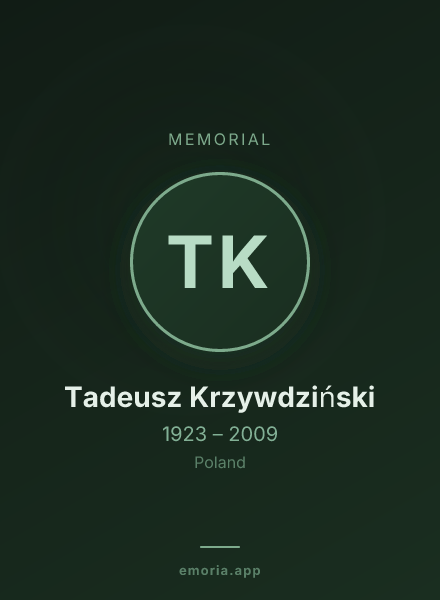 Memorial portrait of Tadeusz Krzywdziński