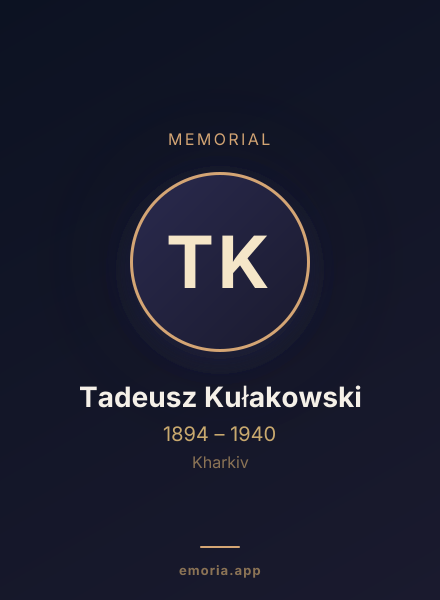 Memorial portrait of Tadeusz Kułakowski