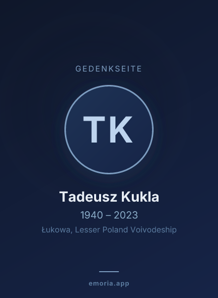 Gedenkportrait von Tadeusz Kukla