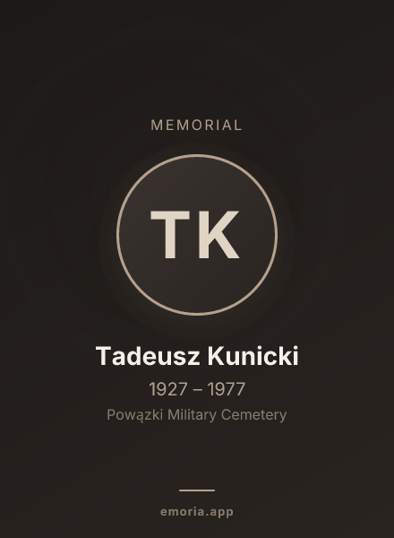 Memorial portrait of Tadeusz Kunicki
