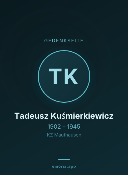 Gedenkportrait von Tadeusz Kuśmierkiewicz